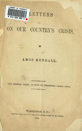 Cover for Letters on our country's crisis