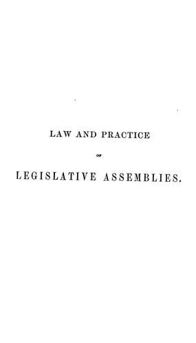 Cover for Lex parliamentaria Americana.