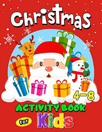 Cover for Christmas Activity Books for Kids 4-8