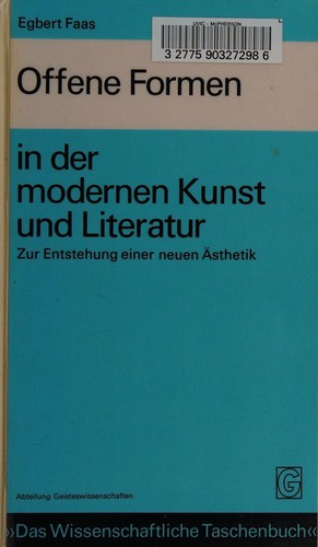 Cover for Offene Formen in der modernen Kunst und Literatur
