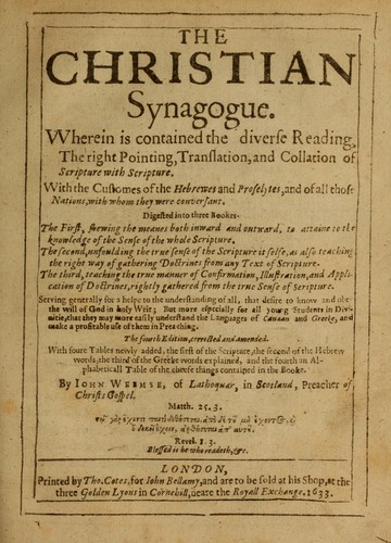 Cover for The Christian synagogue