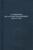 Cover for La formation de la pensée philosophique de G.-B. Vico