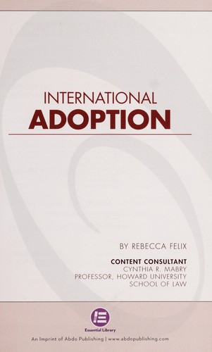 Cover for International adoption