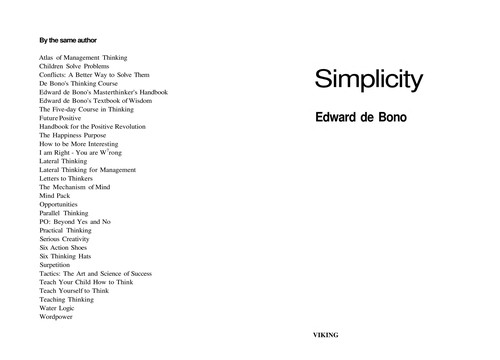 Cover for Simplicity