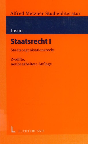 Cover for Staatsrecht