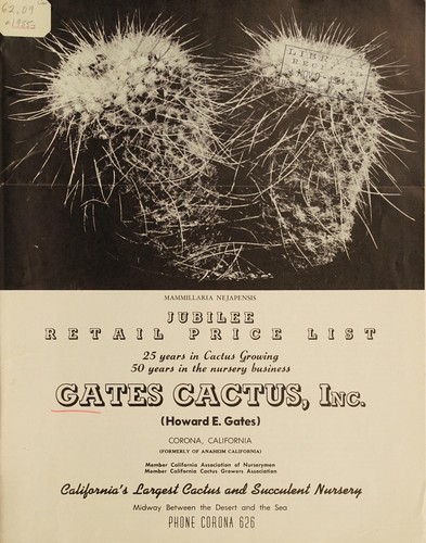 Cover for Jubilee retail price list