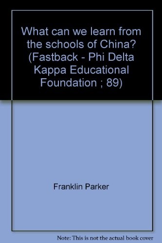 Cover for What can we learn from the schools of China?