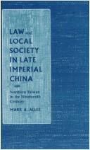 Cover for Law and local society in late imperial China