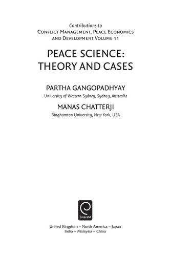 Cover for Peace science