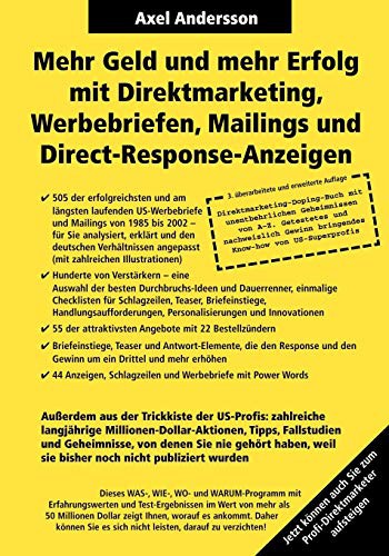 Cover for Mehr Geld und mehr Erfolg mit Direktmarketing, Werbebriefen, Mailings & Direct Response-Anzeigen