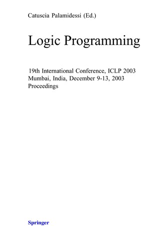 Cover for Logic programming