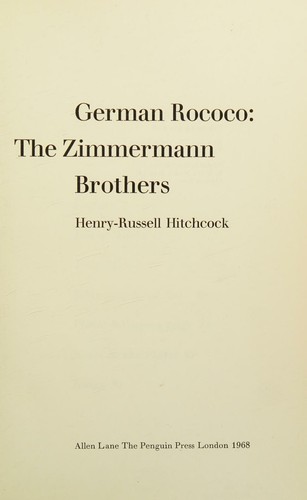 Cover for German Rococo