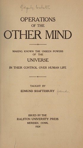 Cover for Operations of the other mind