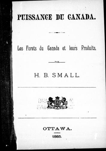 Cover for Les forêts du Canada et leurs produits