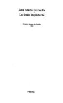 Cover for La duda inquietante