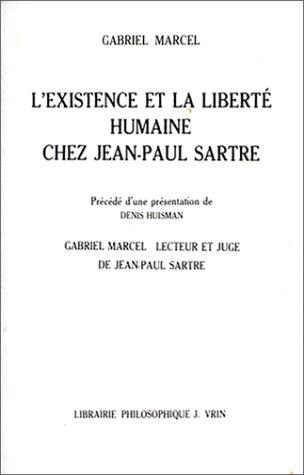 Cover for L'existence et la liberté humaine chez Jean-Paul Sartre
