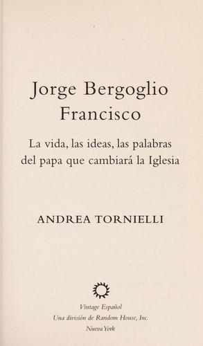 Cover for Jorge Bergoglio Francisco