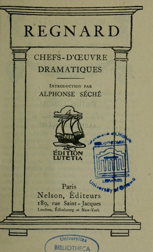 Cover for Chefs-d'oeuvre dramatiques