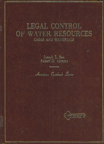 Cover for Legal control of water resources