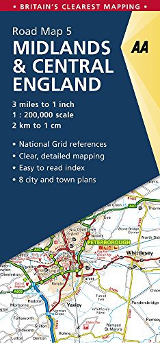 Cover for Midlands & Central England Road Map