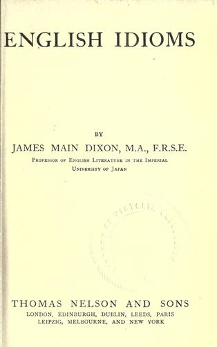 Cover for English idioms.