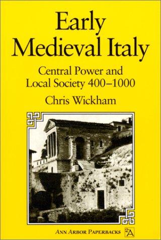 Cover for Early Medieval Italy
