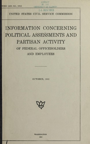 Cover for Information concerning political assessments