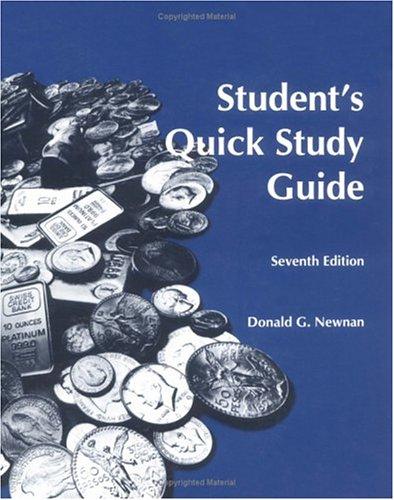 Cover for Student's Quick Study Guide for Engineering Economic Analysis