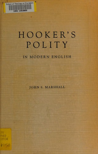 Cover for Hooker's polity in modern English