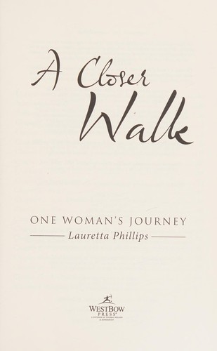 Cover for A closer walk