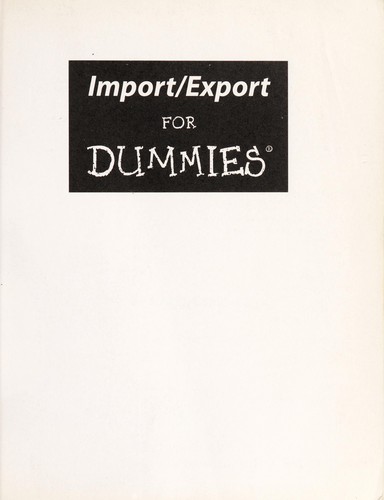Cover for Import/export for dummies
