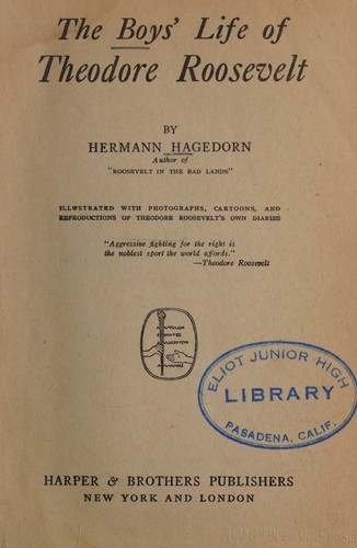 Cover for The Boys' Life of Theodore Roosevelt,