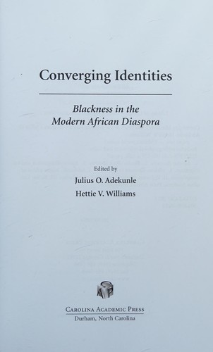 Cover for Converging identities