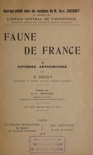 Cover for ... Diptères anthomyides