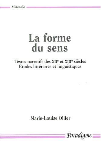 Cover for La forme du sens