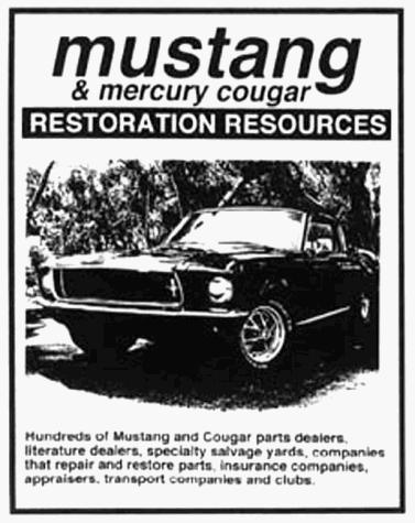 Cover for Mustang & Mercury Cougar Restoration Resources