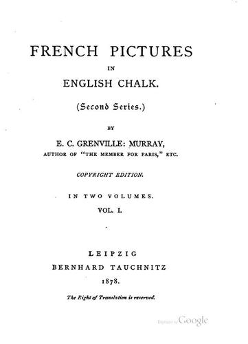 Cover for French Pictures in English Chalk