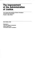 Cover for The Improvement of the administration of justice
