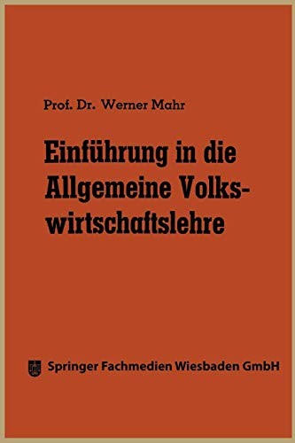 Cover for Einführung in die Allgemeine Volkswirtschaftslehre