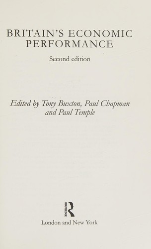 Cover for Britain's economic performance