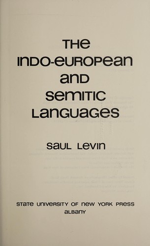 Cover for The Indo-European and Semitic languages