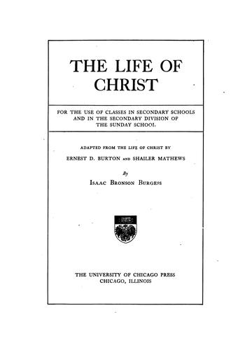 Cover for The life of Christ
