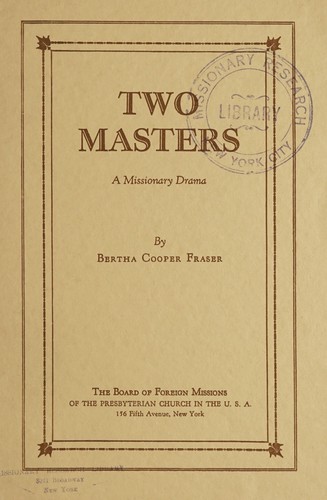 Cover for Two masters