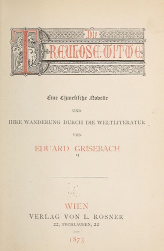 Cover for Die treulose Witwe