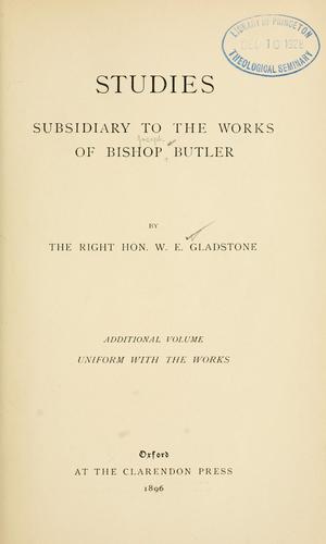 Cover for Studies subsidiary to the Works of Bishop Butler