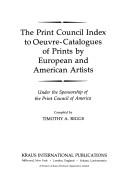 Cover for The Print Council index to oeuvre-catalogues of prints by European and American artists