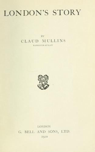 Cover for London's story