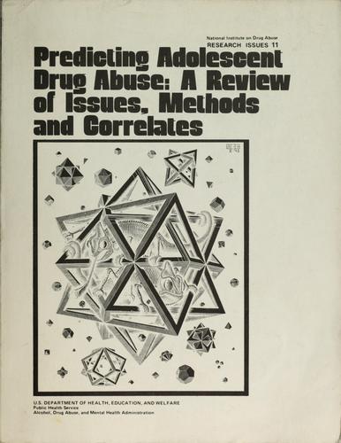Cover for Predicting adolescent drug abuse