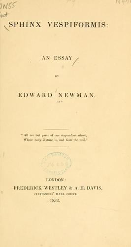 Cover for Sphinx vespiformis