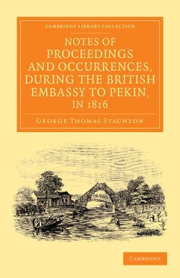 Cover for Notes of Proceedings and Occurrences, During the British Embassy to Pekin, In 1816
